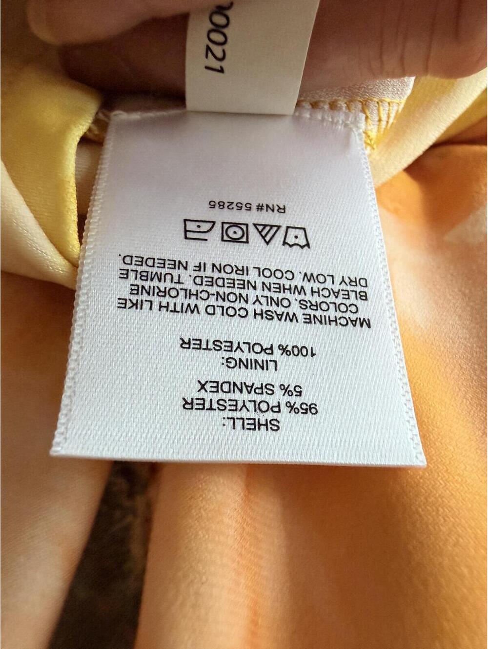 Express Yellow Floral Draped Midi Dress Size S - Picture 4 of 7